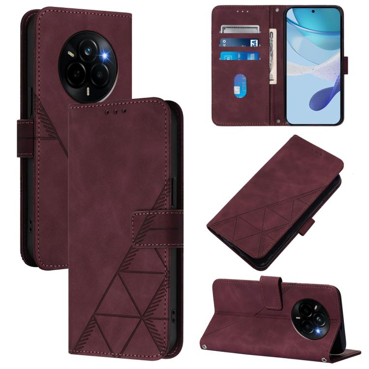 Crossbody 3D Embossed Flip Leather Phone Case, For Realme 15T 5G Global, For Realme 15 / 15 Pro 5G Global, For Realme C71 4G Global, For Realme Neo7 Turbo 5G, For Realme V70 5G / C75 5G, For Realme Narzo 80 Pro, For Realme P3 5G Global / 14 5G         ...