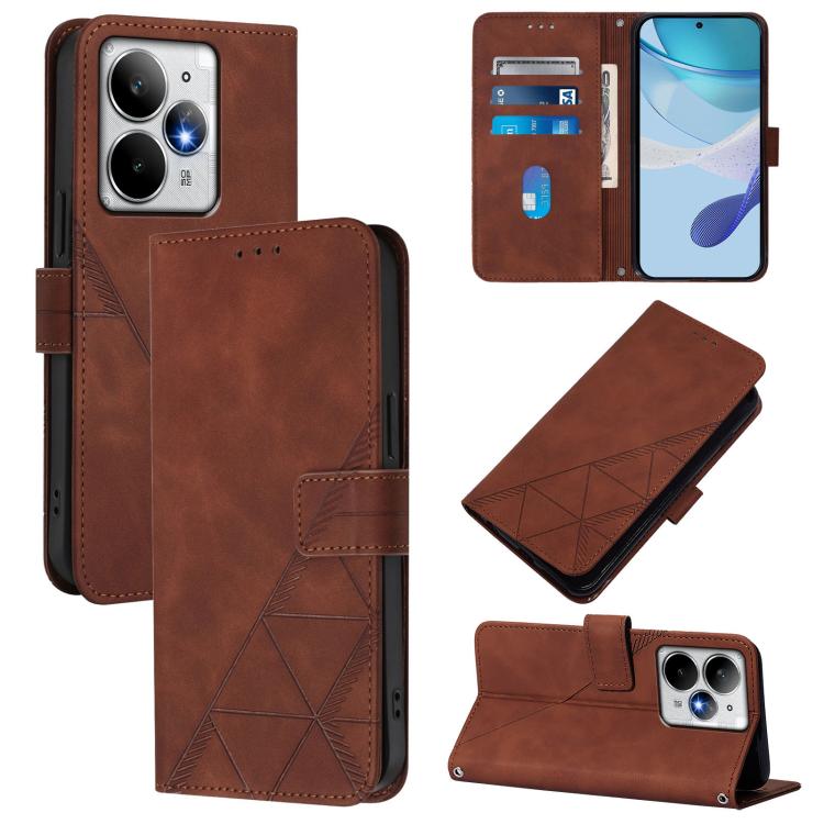 Crossbody 3D Embossed Flip Leather Phone Case, For Realme 15T 5G Global, For Realme 15 / 15 Pro 5G Global, For Realme C71 4G Global, For Realme Neo7 Turbo 5G, For Realme V70 5G / C75 5G, For Realme Narzo 80 Pro, For Realme P3 5G Global / 14 5G         ...