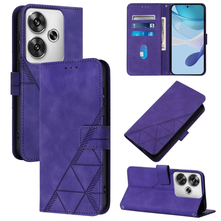 Crossbody 3D Embossed Flip Leather Phone Case, For Xiaomi 14T, For Xiaomi Poco F6