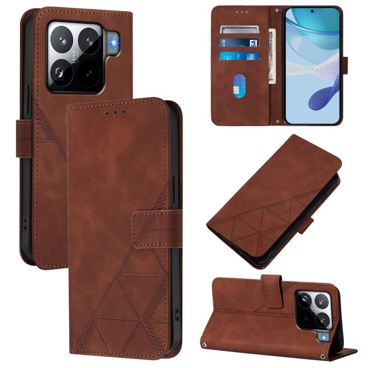Crossbody 3D Embossed Flip Leather Phone Case, For Xiaomi 17 Max 5G, For Xiaomi 17T Pro 5G, For Xiaomi Poco M7 4G 169mm, For Xiaomi 15T Pro 5G, For Xiaomi 15T 5G, For Xiaomi Civi 5 Pro, For Xiaomi 15S Pro, For Xiaomi Poco M6 4G / M6 Plus
