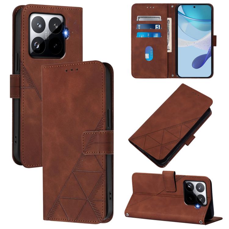 Crossbody 3D Embossed Flip Leather Phone Case, For Xiaomi 17 Max 5G, For Xiaomi 17T Pro 5G, For Xiaomi Poco M7 4G 169mm, For Xiaomi 15T Pro 5G, For Xiaomi 15T 5G, For Xiaomi Civi 5 Pro, For Xiaomi 15S Pro, For Xiaomi Poco M6 4G / M6 Plus