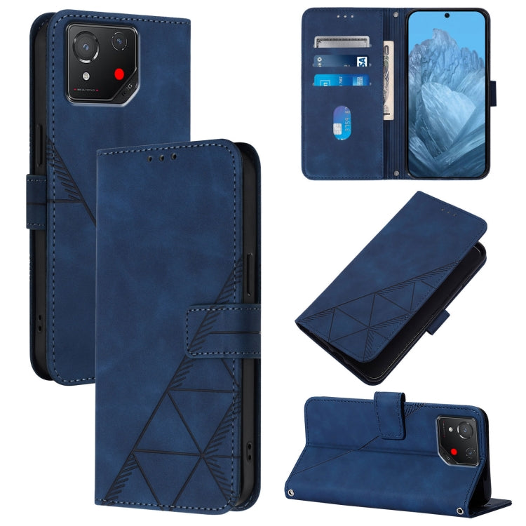 Crossbody 3D Embossed Flip Leather Phone Case, For Asus Zenfone 12 Ultra, For Asus ROG Phone 9 / 9 Pro, For Asus Zenfone 11 Ultra, For Asus ROG Phone 8