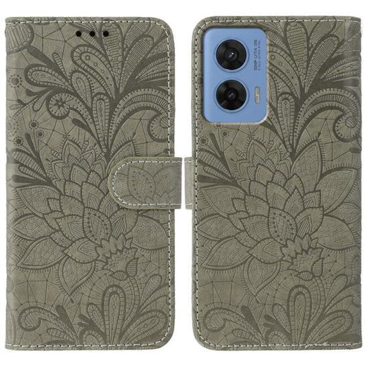 Lace Flower Embossing Flip Leather Phone Case, For Motorola G96 5G, For Motorola Edge 60 Pro, For Motorola Edge 60 Fusion 5G, For Motorola Moto G05 / E15, For Motorola Moto G15, For Motorola Moto G75 5G, For Motorola Moto G35, For Motorola Edge 50