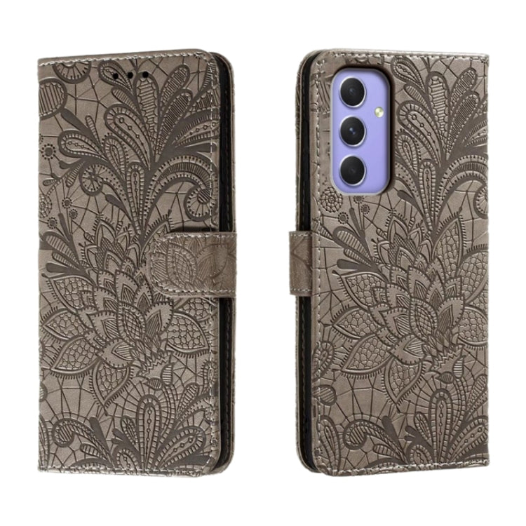 Lace Flower Embossing Flip Leather Phone Case, For Samsung Galaxy A06 4G / 5G, For Samsung Galaxy A56 5G, For Samsung Galaxy A16 4G / 5G / A26 5G, For Samsung Galaxy A36 5G, For Samsung Galaxy A55, For Samsung Galaxy A35, For Samsung Galaxy A05