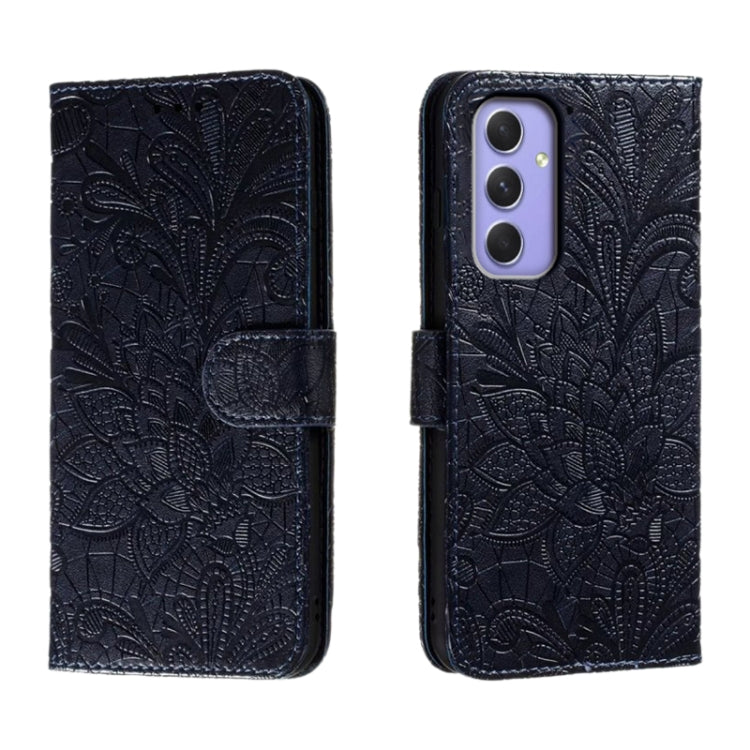 Lace Flower Embossing Flip Leather Phone Case, For Samsung Galaxy A06 4G / 5G, For Samsung Galaxy A56 5G, For Samsung Galaxy A16 4G / 5G / A26 5G, For Samsung Galaxy A36 5G, For Samsung Galaxy A55, For Samsung Galaxy A35, For Samsung Galaxy A05