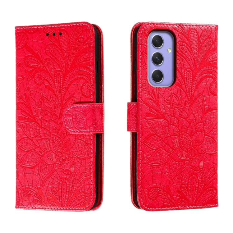 Lace Flower Embossing Flip Leather Phone Case, For Samsung Galaxy A06 4G / 5G, For Samsung Galaxy A56 5G, For Samsung Galaxy A16 4G / 5G / A26 5G, For Samsung Galaxy A36 5G, For Samsung Galaxy A55, For Samsung Galaxy A35, For Samsung Galaxy A05