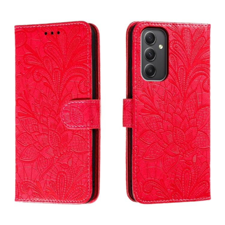 Lace Flower Embossing Flip Leather Phone Case, For Samsung Galaxy A06 4G / 5G, For Samsung Galaxy A56 5G, For Samsung Galaxy A16 4G / 5G / A26 5G, For Samsung Galaxy A36 5G, For Samsung Galaxy A55, For Samsung Galaxy A35, For Samsung Galaxy A05
