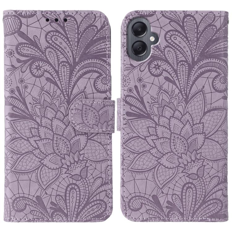 Lace Flower Embossing Flip Leather Phone Case, For Samsung Galaxy A06 4G / 5G, For Samsung Galaxy A56 5G, For Samsung Galaxy A16 4G / 5G / A26 5G, For Samsung Galaxy A36 5G, For Samsung Galaxy A55, For Samsung Galaxy A35, For Samsung Galaxy A05