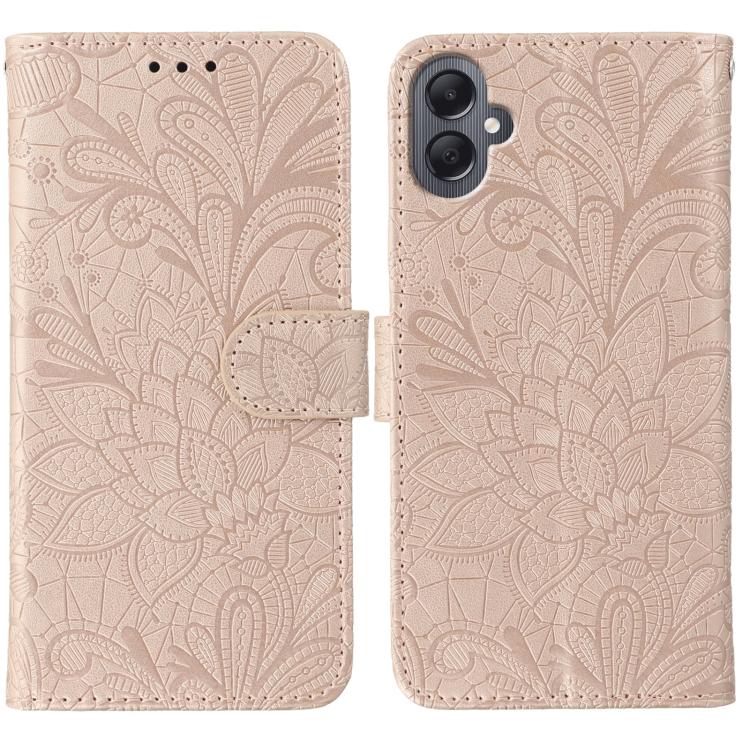 Lace Flower Embossing Flip Leather Phone Case, For Samsung Galaxy A06 4G / 5G, For Samsung Galaxy A56 5G, For Samsung Galaxy A16 4G / 5G / A26 5G, For Samsung Galaxy A36 5G, For Samsung Galaxy A55, For Samsung Galaxy A35, For Samsung Galaxy A05
