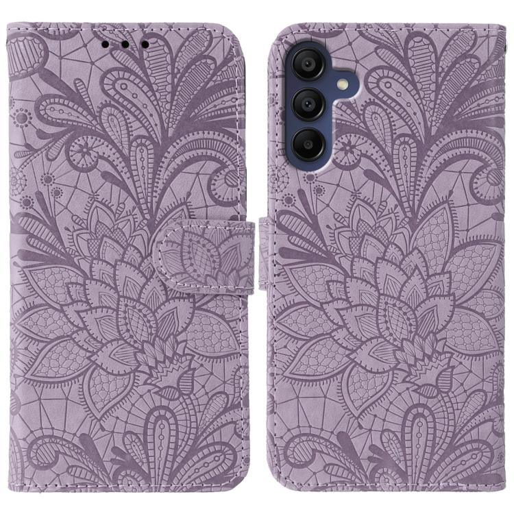 Lace Flower Embossing Flip Leather Phone Case, For Samsung Galaxy A06 4G / 5G, For Samsung Galaxy A56 5G, For Samsung Galaxy A16 4G / 5G / A26 5G, For Samsung Galaxy A36 5G, For Samsung Galaxy A55, For Samsung Galaxy A35, For Samsung Galaxy A05