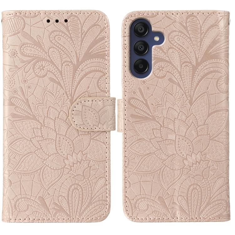 Lace Flower Embossing Flip Leather Phone Case, For Samsung Galaxy A06 4G / 5G, For Samsung Galaxy A56 5G, For Samsung Galaxy A16 4G / 5G / A26 5G, For Samsung Galaxy A36 5G, For Samsung Galaxy A55, For Samsung Galaxy A35, For Samsung Galaxy A05
