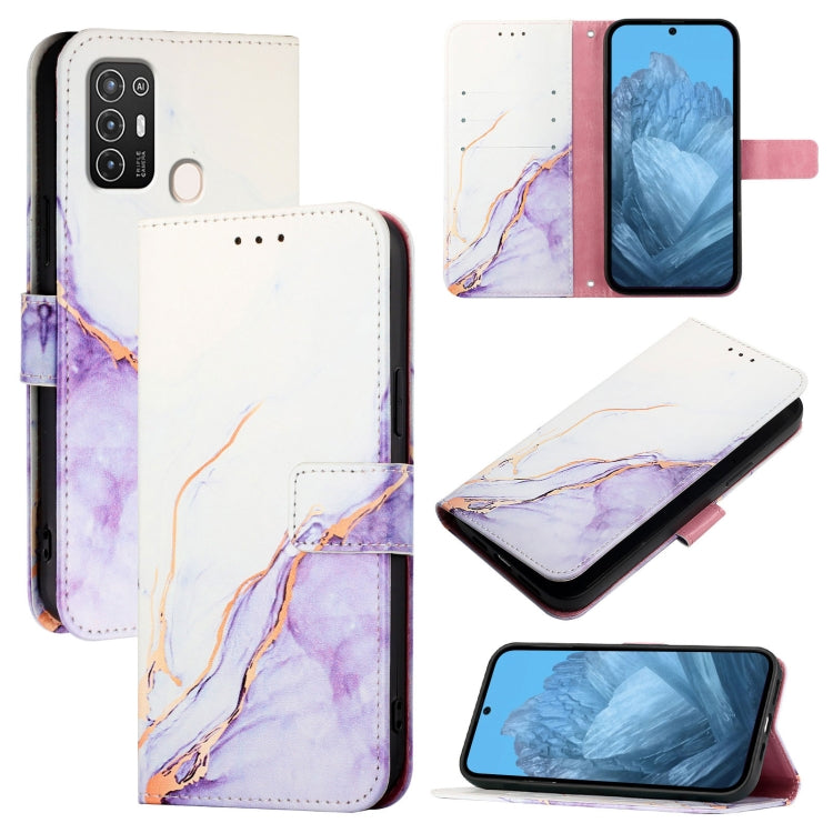 PT003 Marble Pattern Flip Leather Phone Case, For ZTE Blade A53 Pro, For ZTE Blade A53, For ZTE Blade V40s, For ZTE Blade A52