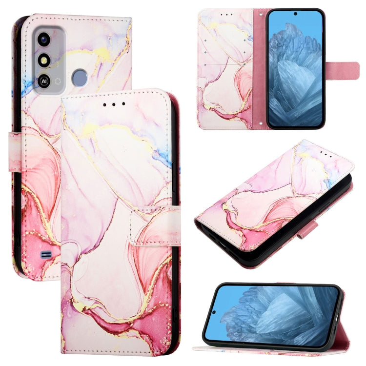 PT003 Marble Pattern Flip Leather Phone Case, For ZTE Blade A53 Pro, For ZTE Blade A53, For ZTE Blade V40s, For ZTE Blade A52