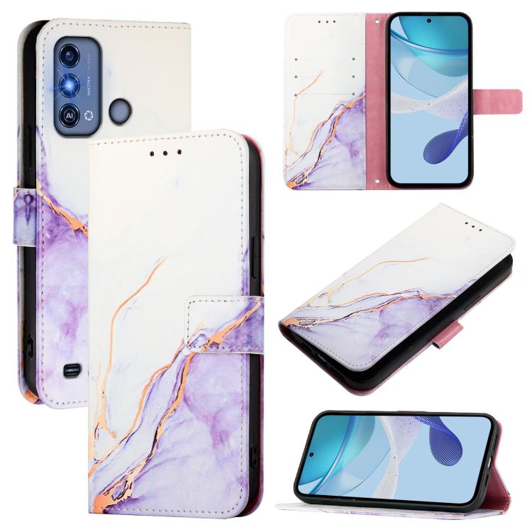 PT003 Marble Pattern Flip Leather Phone Case, For ZTE Blade A53 Pro, For ZTE Blade A53, For ZTE Blade V40s, For ZTE Blade A52