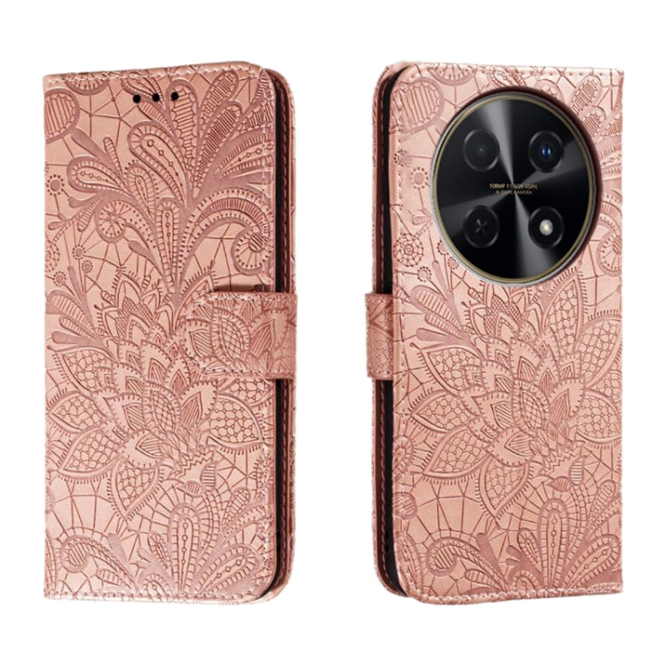 Lace Flower Embossing Flip Leather Phone Case, For Huawei Enjoy 70 Pro, For Huawei Enjoy 70, For Huawei Nova 12 Pro, For Huawei Nova 12