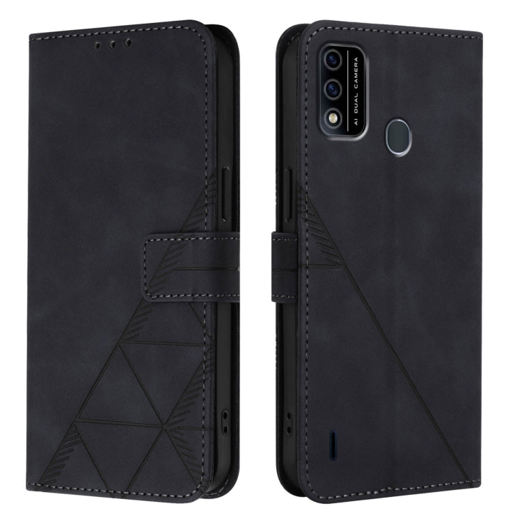 Crossbody 3D Embossed Flip Leather Phone Case, For Itel A48