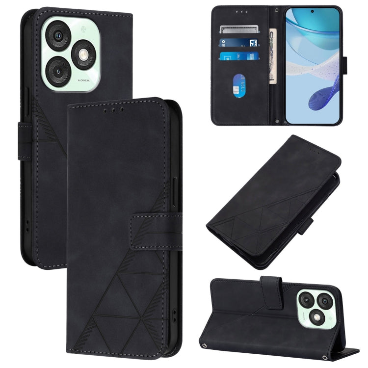 Crossbody 3D Embossed Flip Leather Phone Case, For itel A200 4G/A200+ 4G Global, For Itel A95 5G, For Itel A90, For Itel City 100, For Itel Power 70, For Itel A50, For Itel RS4, For Itel S24