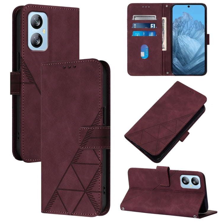 Crossbody 3D Embossed Flip Leather Phone Case, For Blackview Wave 6C, For Blackview Shark 8, For Blackview A53, For Blackview A52