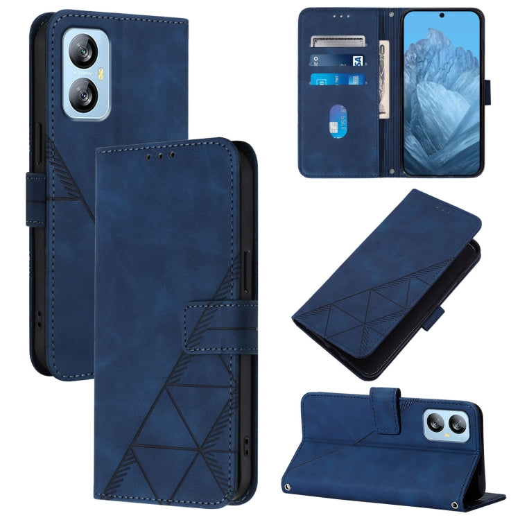 Crossbody 3D Embossed Flip Leather Phone Case, For Blackview Wave 6C, For Blackview Shark 8, For Blackview A53, For Blackview A52
