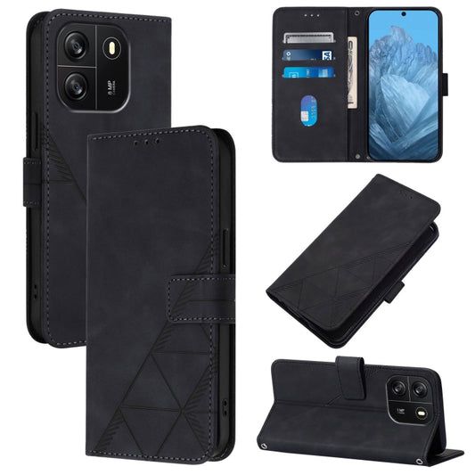 Crossbody 3D Embossed Flip Leather Phone Case, For Blackview Wave 6C, For Blackview Shark 8, For Blackview A53, For Blackview A52