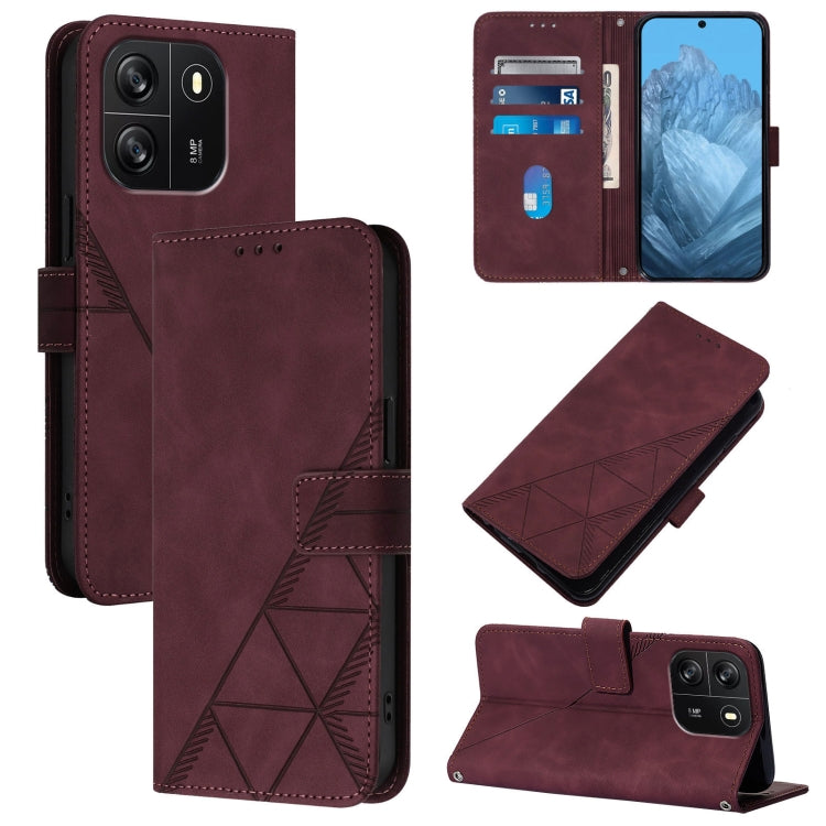 Crossbody 3D Embossed Flip Leather Phone Case, For Blackview Wave 6C, For Blackview Shark 8, For Blackview A53, For Blackview A52