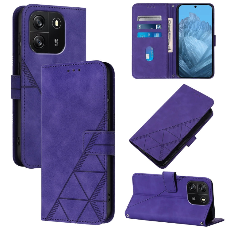 Crossbody 3D Embossed Flip Leather Phone Case, For Blackview Wave 6C, For Blackview Shark 8, For Blackview A53, For Blackview A52