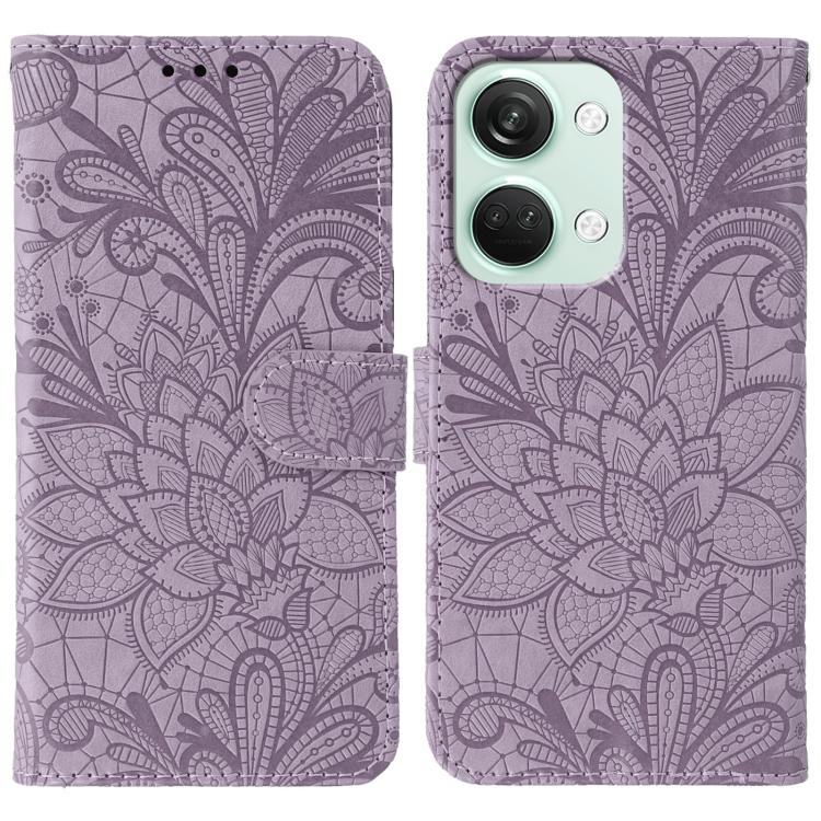 Lace Flower Embossing Flip Leather Phone Case, For OnePlus ACE 3, For OnePlus 12, For OnePlus Nord 3 5G / Ace 2V