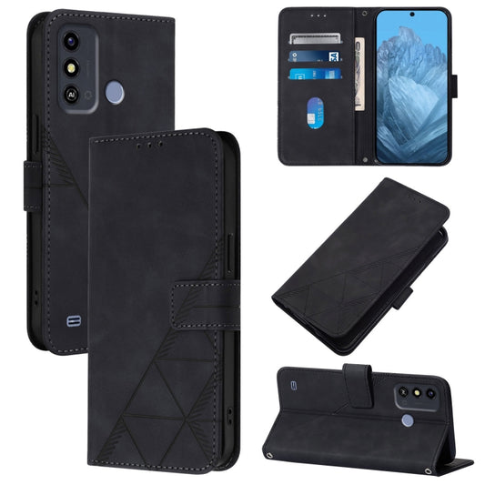 Crossbody 3D Embossed Flip Leather Phone Case, For ZTE Blade A53, For ZTE Blade A52 Lite, For ZTE Blade V40s, For ZTE Blade A52