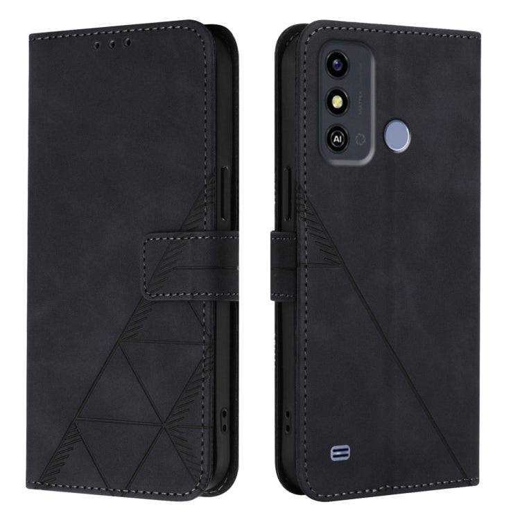 Crossbody 3D Embossed Flip Leather Phone Case, For ZTE Blade A53, For ZTE Blade A52 Lite, For ZTE Blade V40s, For ZTE Blade A52