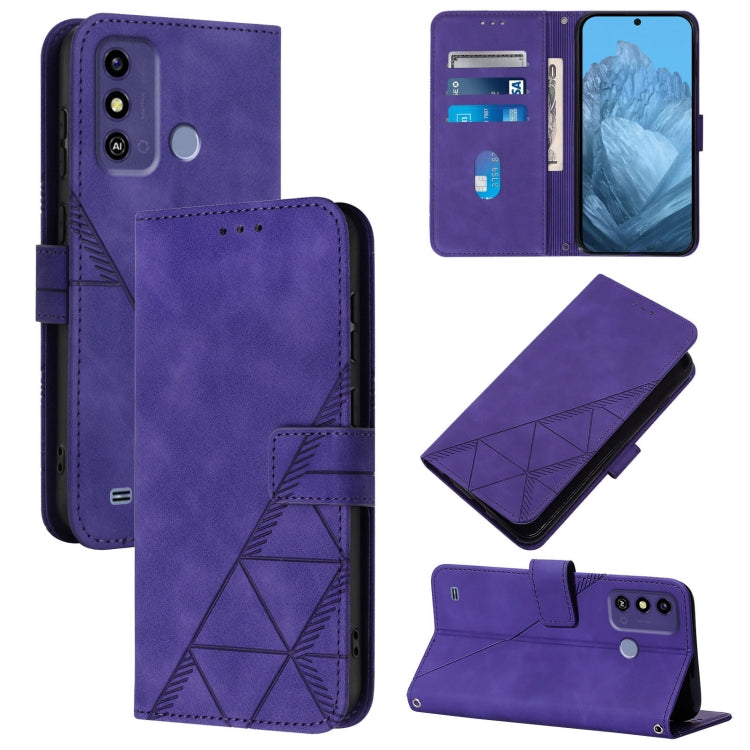 Crossbody 3D Embossed Flip Leather Phone Case, For ZTE Blade A53, For ZTE Blade A52 Lite, For ZTE Blade V40s, For ZTE Blade A52
