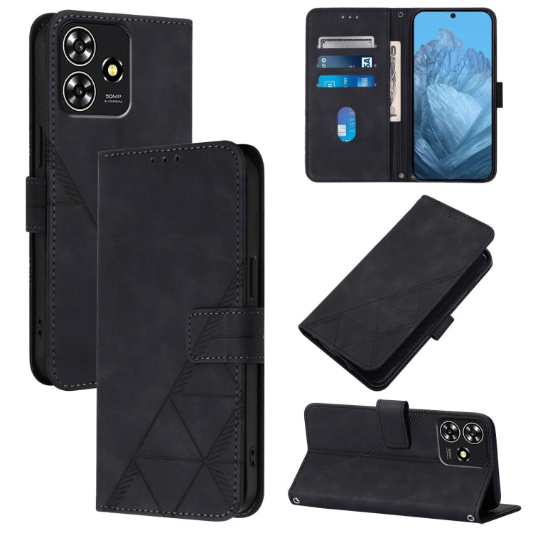 Crossbody 3D Embossed Flip Leather Phone Case, For ZTE Blade A76 4G, For ZTE Blade V70 Design, For ZTE Blade A35 Lite / A35 Core, For ZTE Blade A35 / A55, For ZTE Blade V60 / Axon 60 4G, For ZTE Blade A73 5G, For ZTE Blade A73 4G, For ZTE Blade V50 Vita