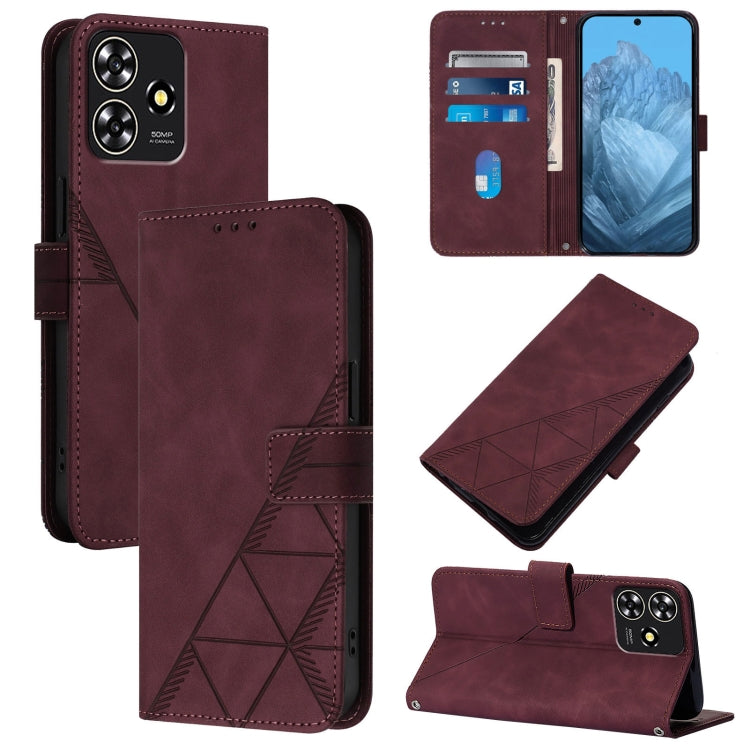 Crossbody 3D Embossed Flip Leather Phone Case, For ZTE Blade A76 4G, For ZTE Blade V70 Design, For ZTE Blade A35 Lite / A35 Core, For ZTE Blade A35 / A55, For ZTE Blade V60 / Axon 60 4G, For ZTE Blade A73 5G, For ZTE Blade A73 4G, For ZTE Blade V50 Vita