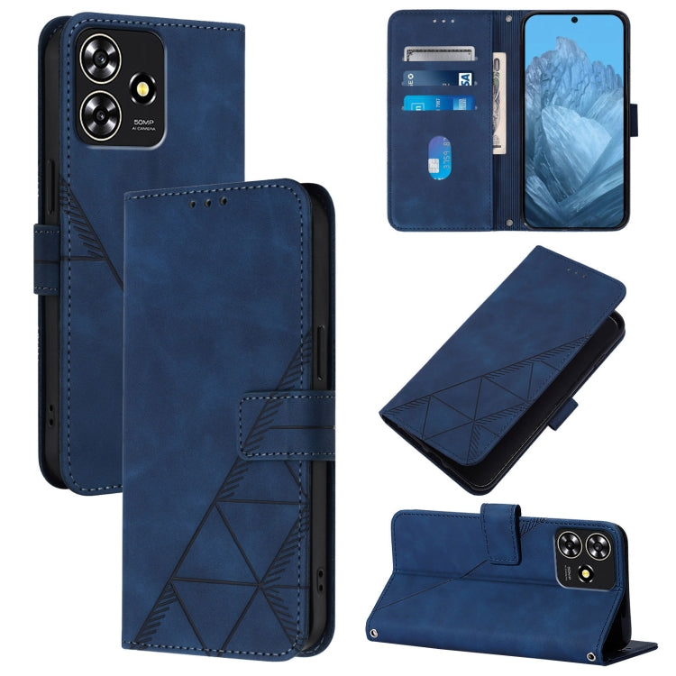 Crossbody 3D Embossed Flip Leather Phone Case, For ZTE Blade A76 4G, For ZTE Blade V70 Design, For ZTE Blade A35 Lite / A35 Core, For ZTE Blade A35 / A55, For ZTE Blade V60 / Axon 60 4G, For ZTE Blade A73 5G, For ZTE Blade A73 4G, For ZTE Blade V50 Vita