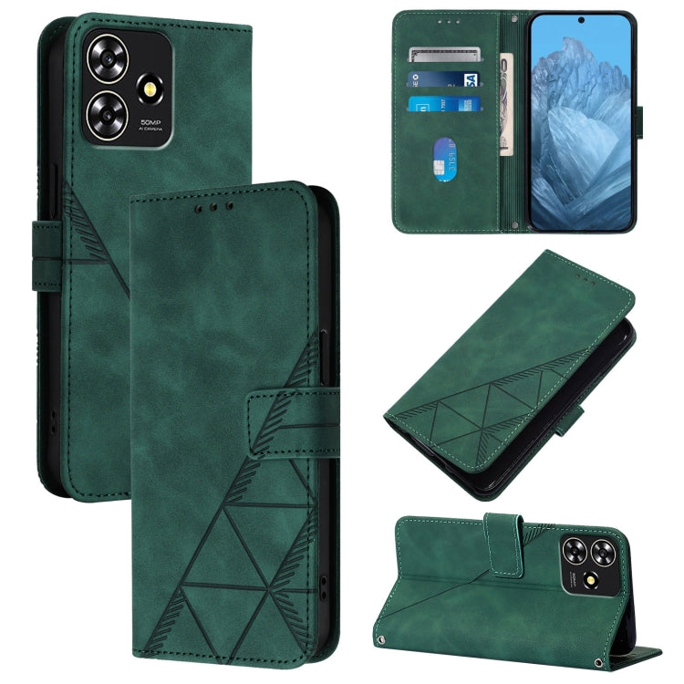 Crossbody 3D Embossed Flip Leather Phone Case, For ZTE Blade A76 4G, For ZTE Blade V70 Design, For ZTE Blade A35 Lite / A35 Core, For ZTE Blade A35 / A55, For ZTE Blade V60 / Axon 60 4G, For ZTE Blade A73 5G, For ZTE Blade A73 4G, For ZTE Blade V50 Vita
