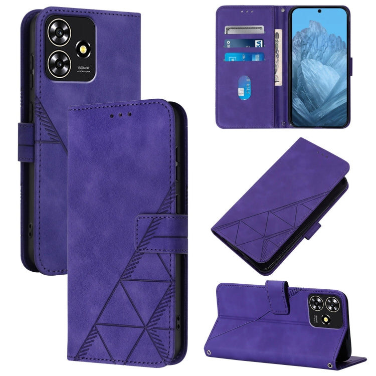 Crossbody 3D Embossed Flip Leather Phone Case, For ZTE Blade A76 4G, For ZTE Blade V70 Design, For ZTE Blade A35 Lite / A35 Core, For ZTE Blade A35 / A55, For ZTE Blade V60 / Axon 60 4G, For ZTE Blade A73 5G, For ZTE Blade A73 4G, For ZTE Blade V50 Vita