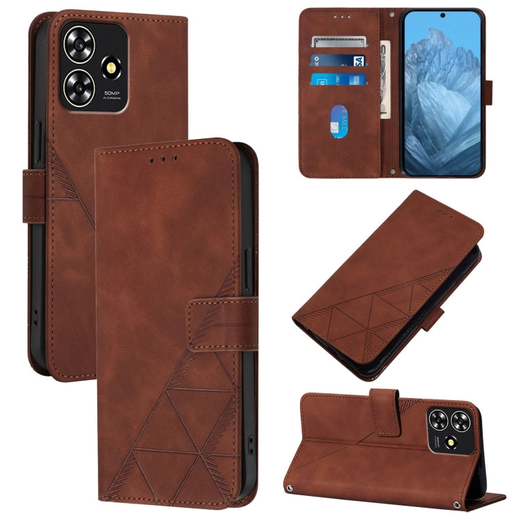 Crossbody 3D Embossed Flip Leather Phone Case, For ZTE Blade A76 4G, For ZTE Blade V70 Design, For ZTE Blade A35 Lite / A35 Core, For ZTE Blade A35 / A55, For ZTE Blade V60 / Axon 60 4G, For ZTE Blade A73 5G, For ZTE Blade A73 4G, For ZTE Blade V50 Vita