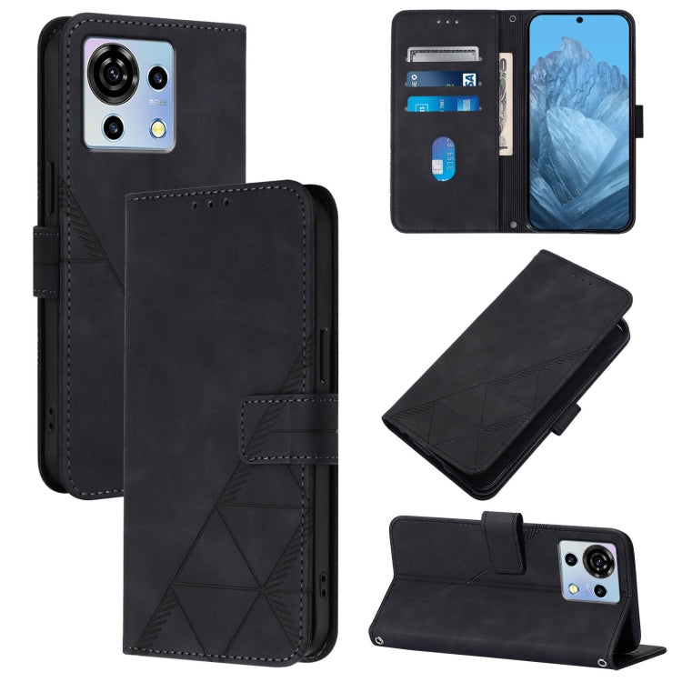 Crossbody 3D Embossed Flip Leather Phone Case, For ZTE Blade A76 4G, For ZTE Blade V70 Design, For ZTE Blade A35 Lite / A35 Core, For ZTE Blade A35 / A55, For ZTE Blade V60 / Axon 60 4G, For ZTE Blade A73 5G, For ZTE Blade A73 4G, For ZTE Blade V50 Vita