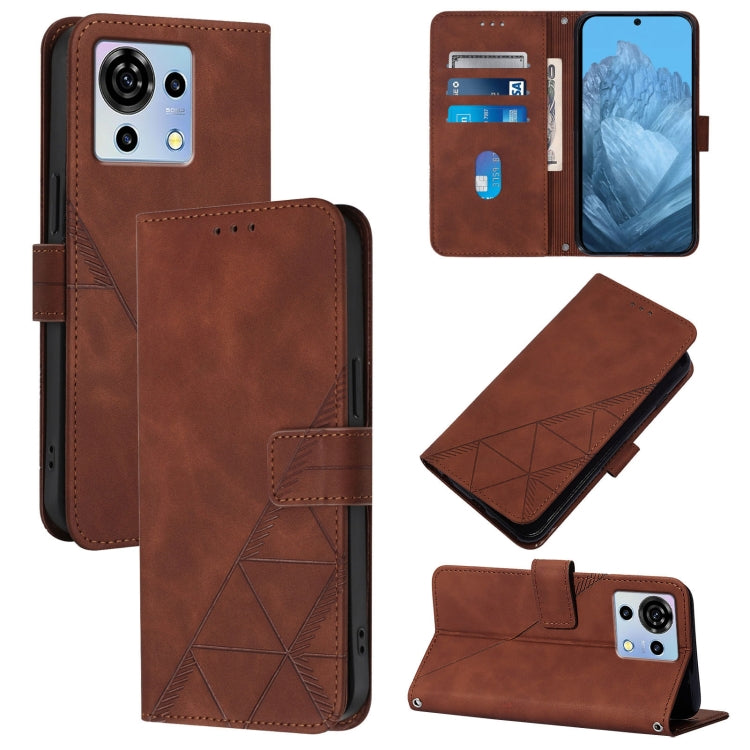 Crossbody 3D Embossed Flip Leather Phone Case, For ZTE Blade A76 4G, For ZTE Blade V70 Design, For ZTE Blade A35 Lite / A35 Core, For ZTE Blade A35 / A55, For ZTE Blade V60 / Axon 60 4G, For ZTE Blade A73 5G, For ZTE Blade A73 4G, For ZTE Blade V50 Vita