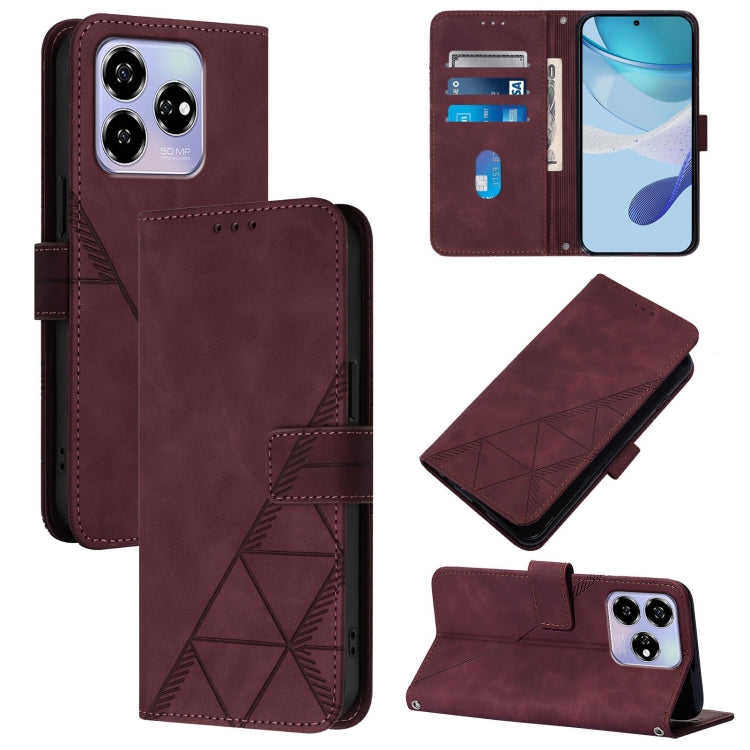 Crossbody 3D Embossed Flip Leather Phone Case, For ZTE Blade A76 4G, For ZTE Blade V70 Design, For ZTE Blade A35 Lite / A35 Core, For ZTE Blade A35 / A55, For ZTE Blade V60 / Axon 60 4G, For ZTE Blade A73 5G, For ZTE Blade A73 4G, For ZTE Blade V50 Vita