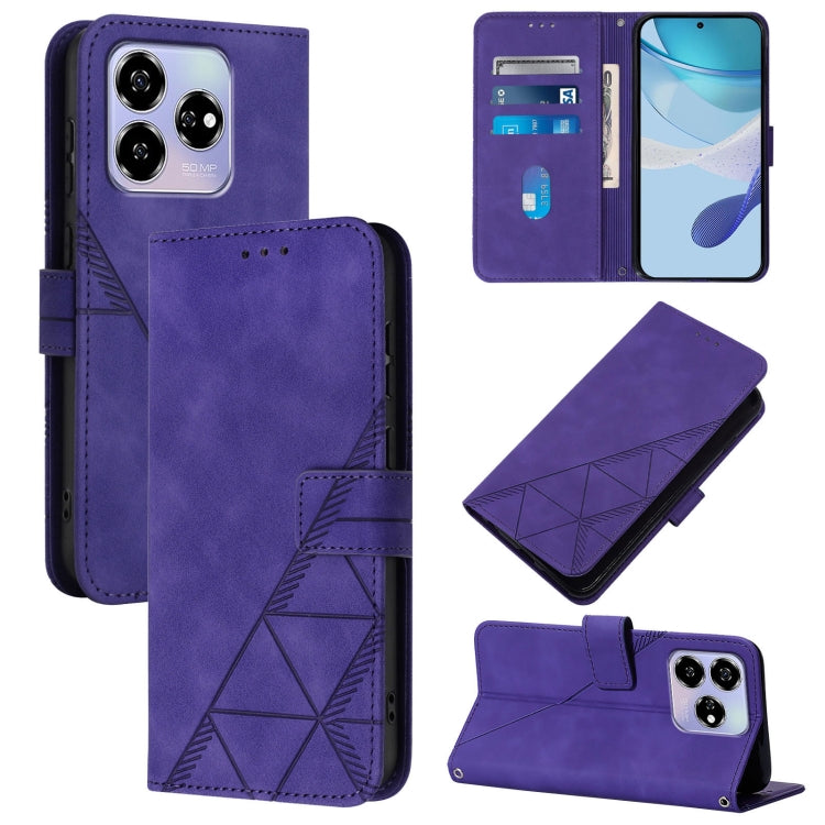 Crossbody 3D Embossed Flip Leather Phone Case, For ZTE Blade A76 4G, For ZTE Blade V70 Design, For ZTE Blade A35 Lite / A35 Core, For ZTE Blade A35 / A55, For ZTE Blade V60 / Axon 60 4G, For ZTE Blade A73 5G, For ZTE Blade A73 4G, For ZTE Blade V50 Vita
