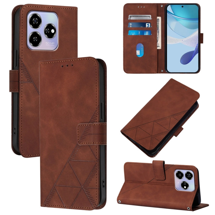 Crossbody 3D Embossed Flip Leather Phone Case, For ZTE Blade A76 4G, For ZTE Blade V70 Design, For ZTE Blade A35 Lite / A35 Core, For ZTE Blade A35 / A55, For ZTE Blade V60 / Axon 60 4G, For ZTE Blade A73 5G, For ZTE Blade A73 4G, For ZTE Blade V50 Vita