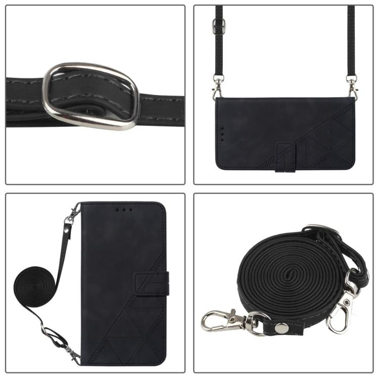 Crossbody 3D Embossed Flip Leather Phone Case, For ZTE Blade A76 4G, For ZTE Blade V70 Design, For ZTE Blade A35 Lite / A35 Core, For ZTE Blade A35 / A55, For ZTE Blade V60 / Axon 60 4G, For ZTE Blade A73 5G, For ZTE Blade A73 4G, For ZTE Blade V50 Vita