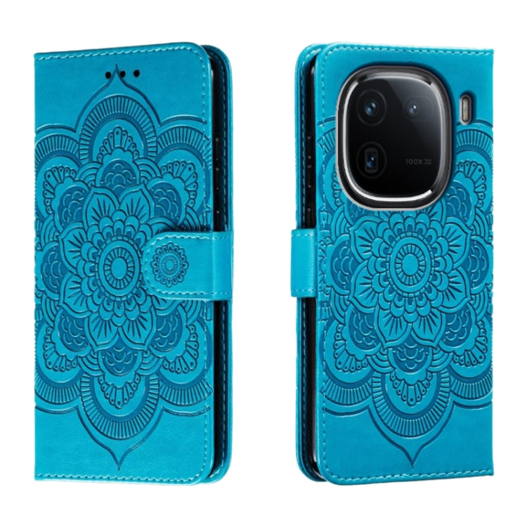 Sun Mandala Embossing Pattern Phone Leather Case, For vivo iQOO 12 Pro, For vivo iQOO 12, For vivo Y200 5G, For vivo Y17S, For vivo V29e, For vivo Y35M+