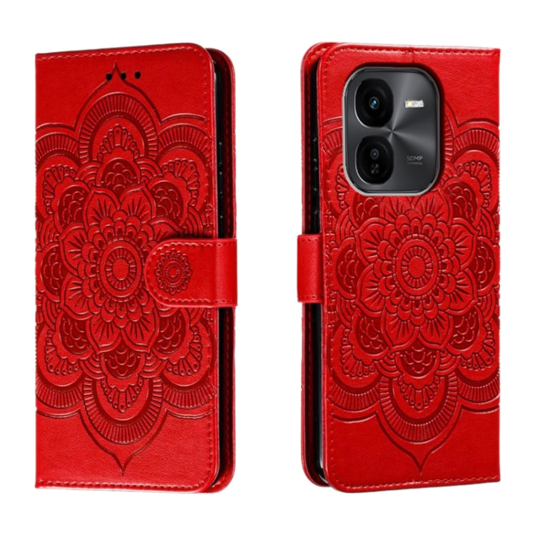 Sun Mandala Embossing Pattern Phone Leather Case, For vivo iQOO 15, For vivo Y500 5G, For vivo Y38, For vivo iQOO Z9X, For vivo S18e, For vivo S18