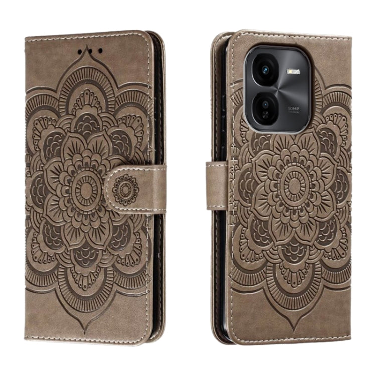 Sun Mandala Embossing Pattern Phone Leather Case, For vivo iQOO 15, For vivo Y500 5G, For vivo Y38, For vivo iQOO Z9X, For vivo S18e, For vivo S18