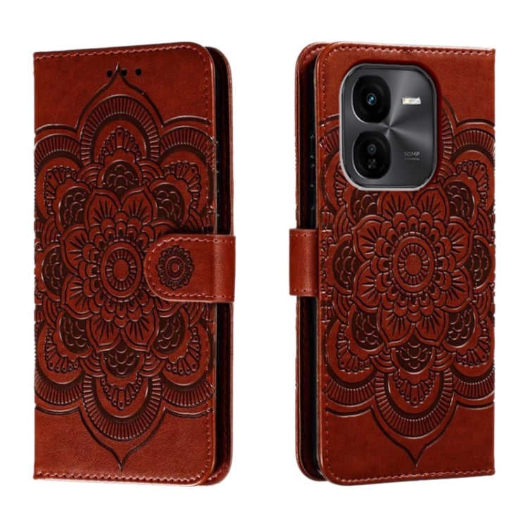 Sun Mandala Embossing Pattern Phone Leather Case, For vivo iQOO 15, For vivo Y500 5G, For vivo Y38, For vivo iQOO Z9X, For vivo S18e, For vivo S18