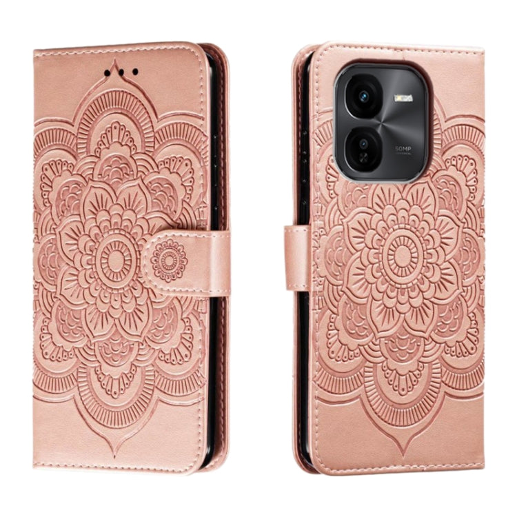 Sun Mandala Embossing Pattern Phone Leather Case, For vivo iQOO 15, For vivo Y500 5G, For vivo Y38, For vivo iQOO Z9X, For vivo S18e, For vivo S18