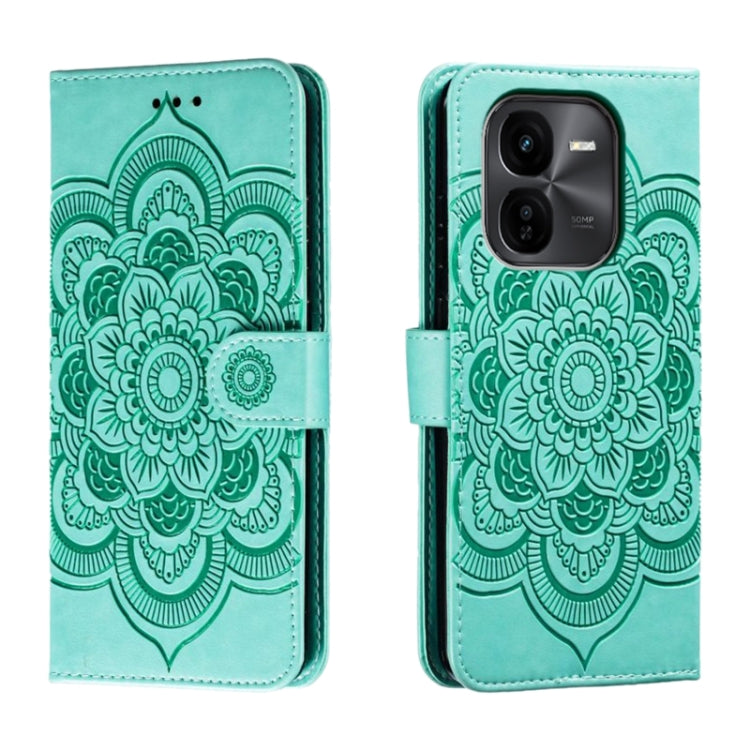 Sun Mandala Embossing Pattern Phone Leather Case, For vivo iQOO 15, For vivo Y500 5G, For vivo Y38, For vivo iQOO Z9X, For vivo S18e, For vivo S18