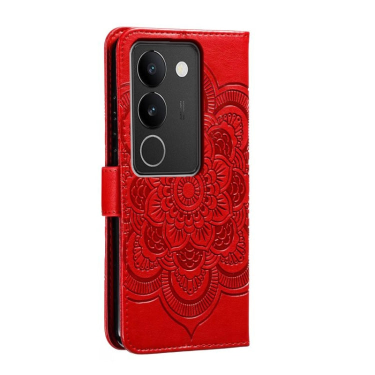 Sun Mandala Embossing Pattern Phone Leather Case, For vivo S17, For vivo S17e, For vivo iQOO Neo8, For vivo Y78, For vivo Y100 5G