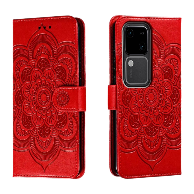 Sun Mandala Embossing Pattern Phone Leather Case, For vivo iQOO 15, For vivo Y500 5G, For vivo Y38, For vivo iQOO Z9X, For vivo S18e, For vivo S18